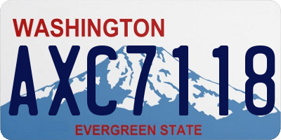 WA license plate AXC7118