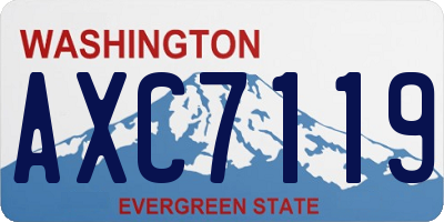 WA license plate AXC7119