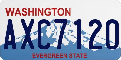 WA license plate AXC7120