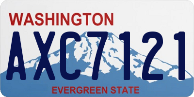 WA license plate AXC7121