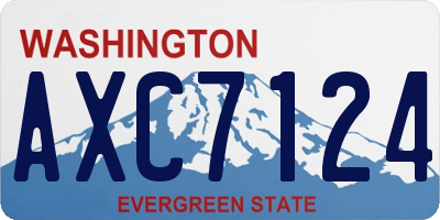 WA license plate AXC7124