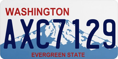 WA license plate AXC7129