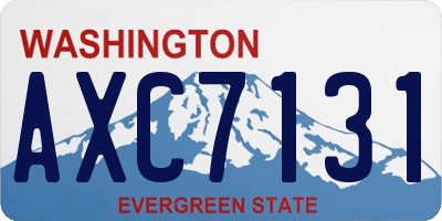 WA license plate AXC7131