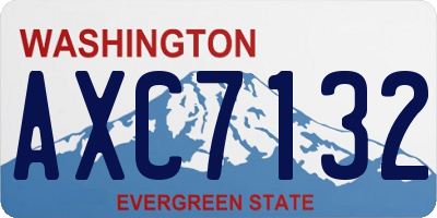 WA license plate AXC7132