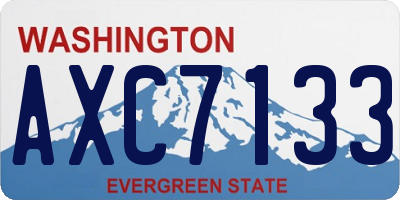WA license plate AXC7133