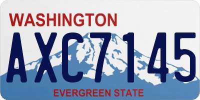 WA license plate AXC7145