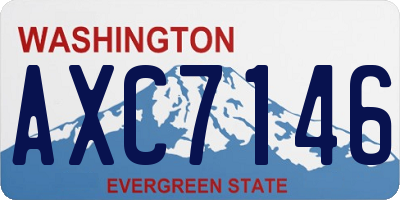WA license plate AXC7146