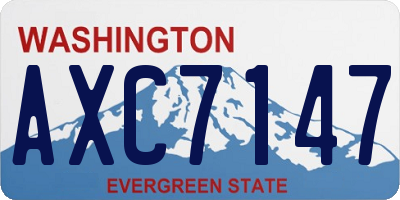 WA license plate AXC7147