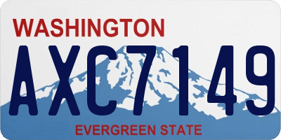 WA license plate AXC7149