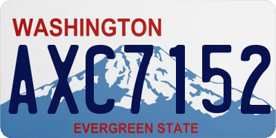 WA license plate AXC7152