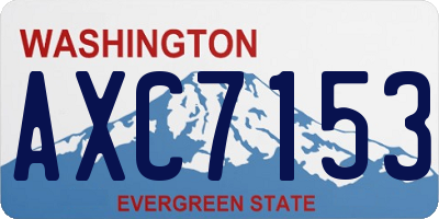 WA license plate AXC7153