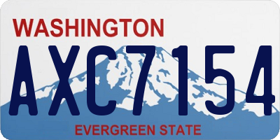 WA license plate AXC7154