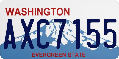 WA license plate AXC7155