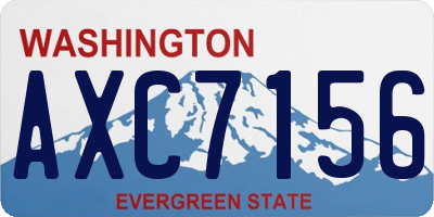 WA license plate AXC7156