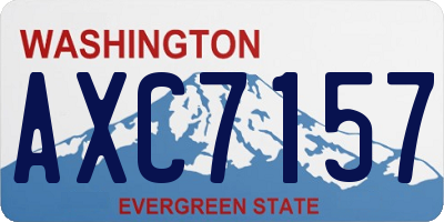 WA license plate AXC7157