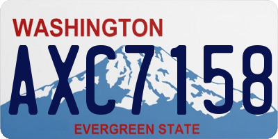 WA license plate AXC7158