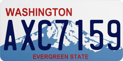 WA license plate AXC7159