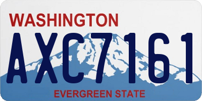WA license plate AXC7161