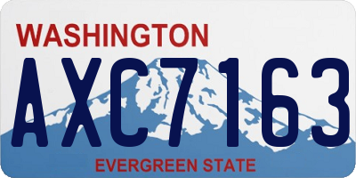 WA license plate AXC7163