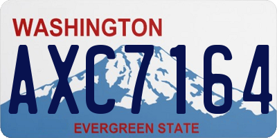 WA license plate AXC7164