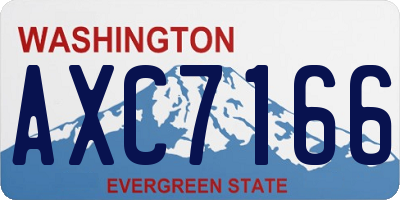 WA license plate AXC7166