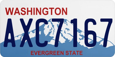 WA license plate AXC7167