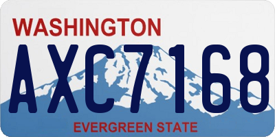WA license plate AXC7168