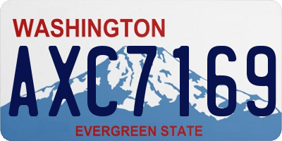 WA license plate AXC7169