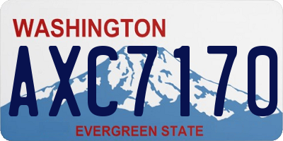 WA license plate AXC7170