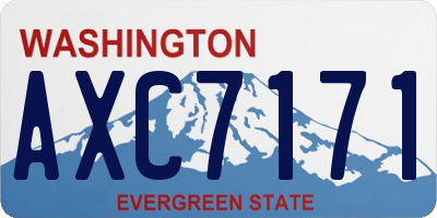 WA license plate AXC7171