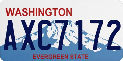 WA license plate AXC7172
