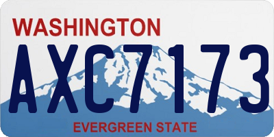 WA license plate AXC7173
