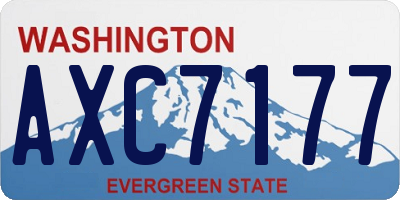 WA license plate AXC7177