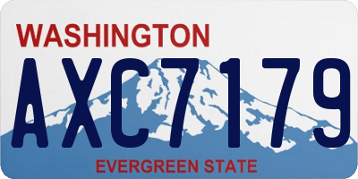 WA license plate AXC7179