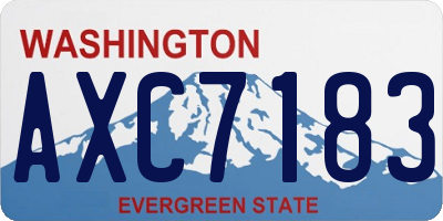 WA license plate AXC7183