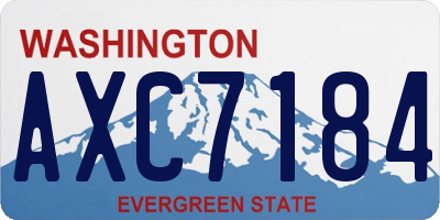 WA license plate AXC7184
