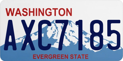WA license plate AXC7185