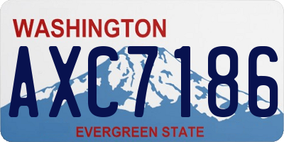 WA license plate AXC7186