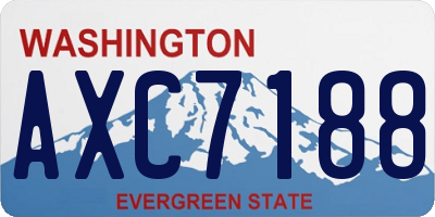 WA license plate AXC7188
