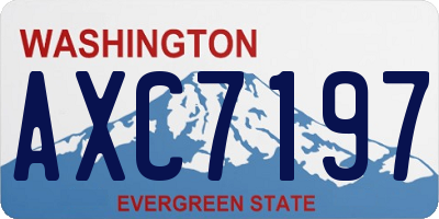 WA license plate AXC7197