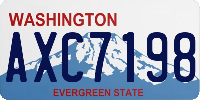 WA license plate AXC7198