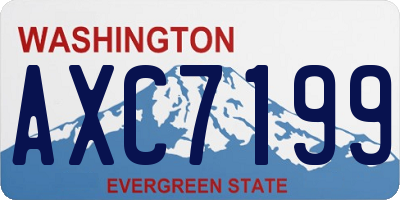 WA license plate AXC7199