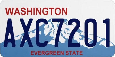 WA license plate AXC7201