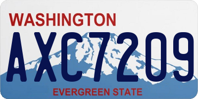 WA license plate AXC7209