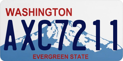 WA license plate AXC7211