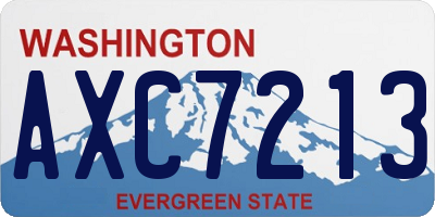 WA license plate AXC7213