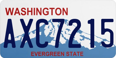 WA license plate AXC7215