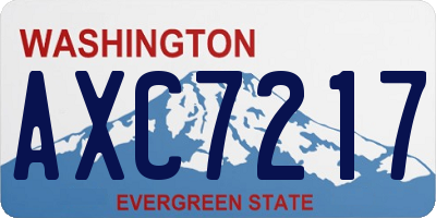 WA license plate AXC7217