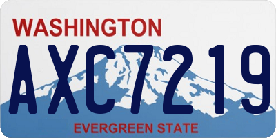 WA license plate AXC7219