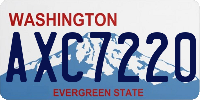 WA license plate AXC7220